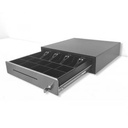 HPC Telescopic Sliding Cash Drawer 417x417x100mm Reinforced 9 Coins/4 Notes 3-pos. Keylock