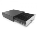 HPC Telescopic Sliding Cash Drawer 330x360x90mm Compact 8 Coins/5 Euro Notes 3-pos. Keylock
