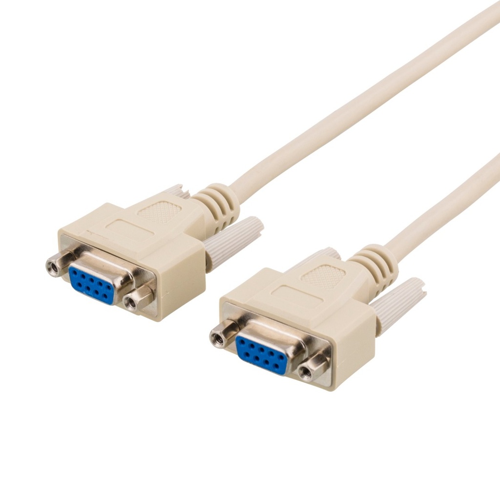 Deltaco DEL-25 RS-232 null modem cable
